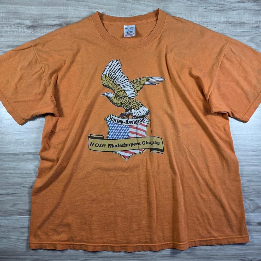 Vintage 2000s Harley Davidson Germany Niederbayen Chapter H.O.G Tee Shirt